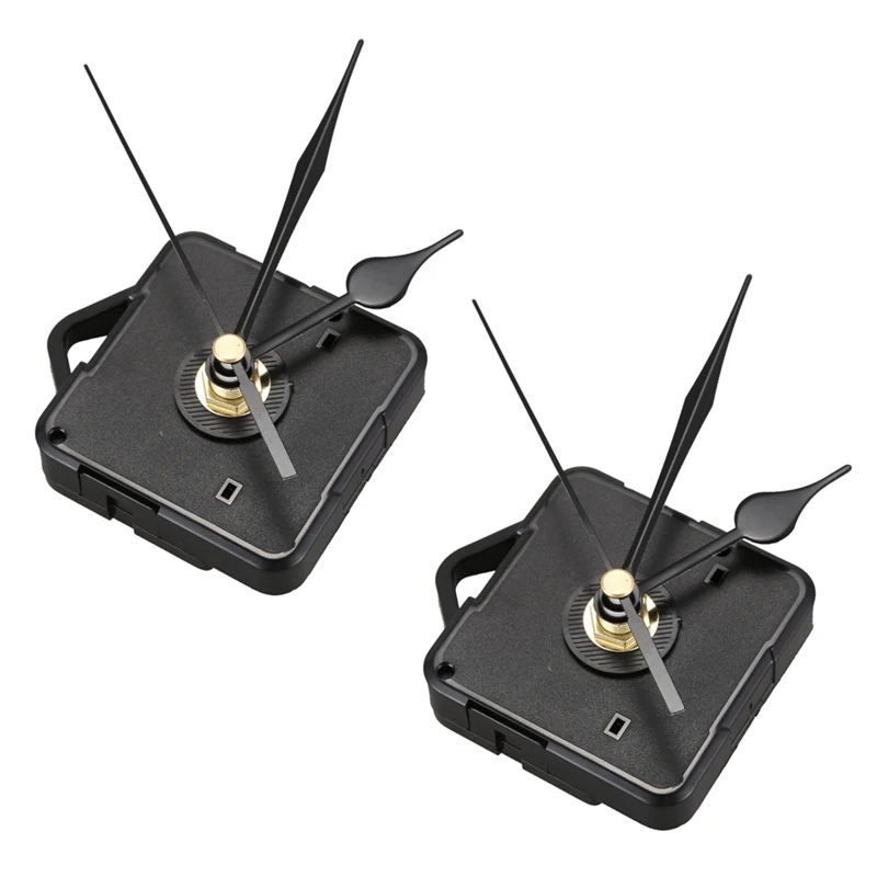 

2X Black Hand DIY Quartz Clock Spindle Silent Movement Mechanism Repair Tool Kit