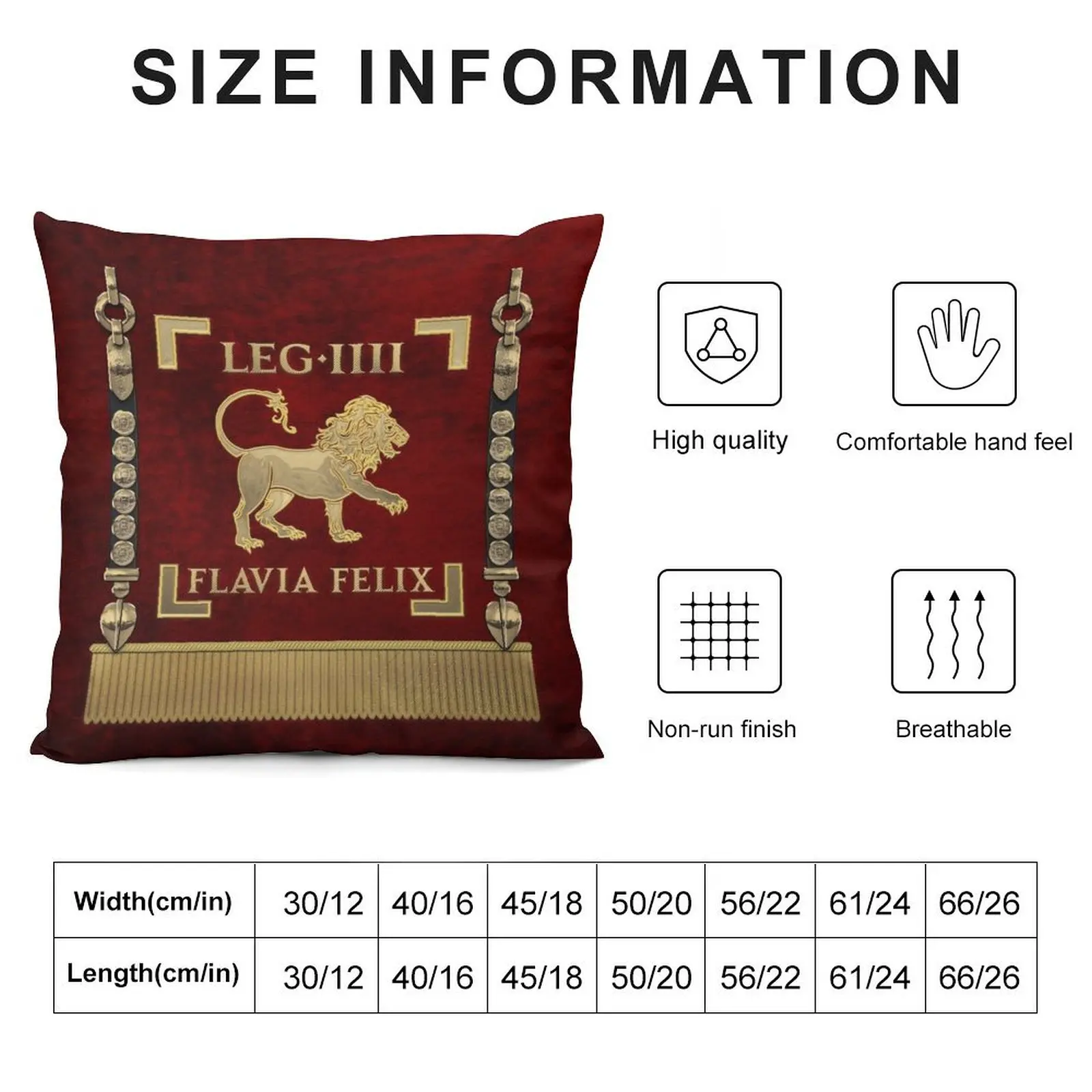 Стандартная диванная подушка флавийская четвертого легиона-Vexillum Легио IV Flavia Felix