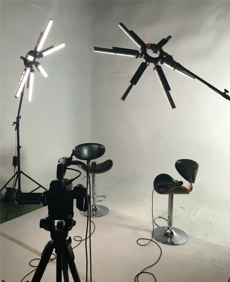 RD New arrival 6 tube super Eyes Star led video studio photography fill light with tripod TL-1200S enlarge