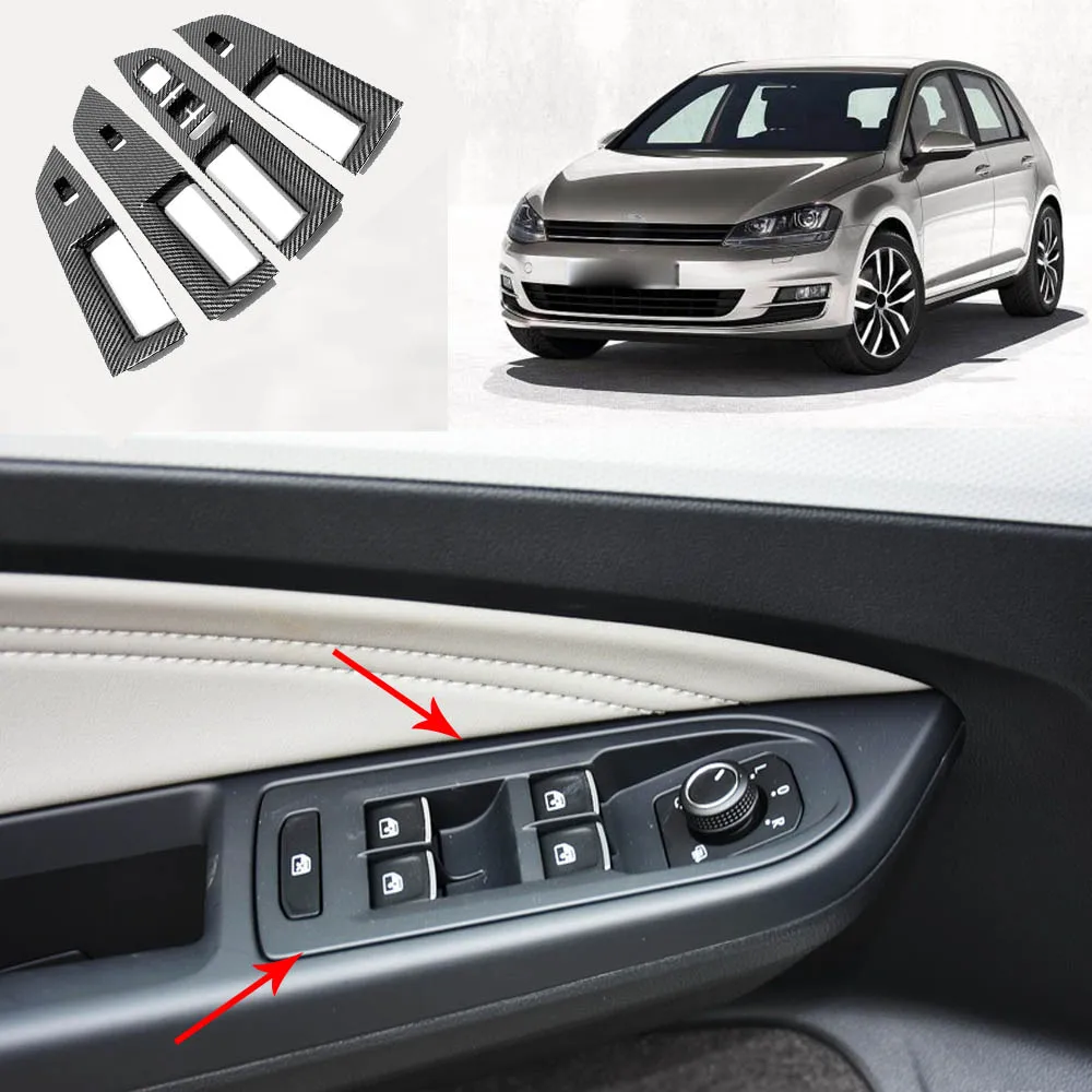 

Автомобильные аксессуары для 2021 Volkswagen Golf крышка стеклоподъемника из углеродного волокна для межкомнатных дверей и окон стеклоподъемник