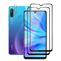 4 in 1 for huawei p30 lite p30 2pcs full coverage tempered glass screen protector 2pcs camera lens protective film