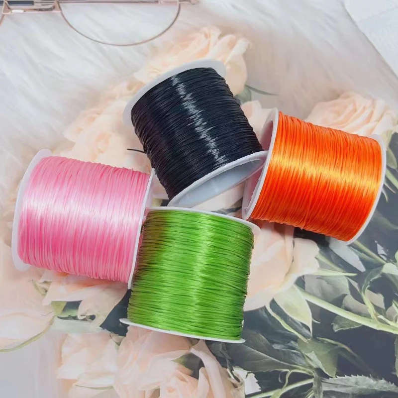  60M-120M Multicolor Crystal Diy Beading Stretch Cord 0.8MM Jewelry Making Supplies Strong Elastic Line String Thread Accessories 