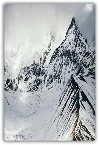 Металлические жестяные знаки Настенный декор крепление Шхара самая высокая гора