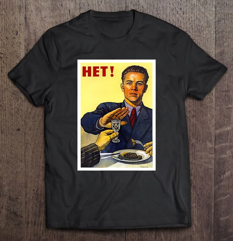 

No To Alcohol Soviet Union Ussr Russian Retro Vintage Jersey 2 T-Shirt Custom Anime Shirt Gym Tshirts For Men Harajuku Shirt