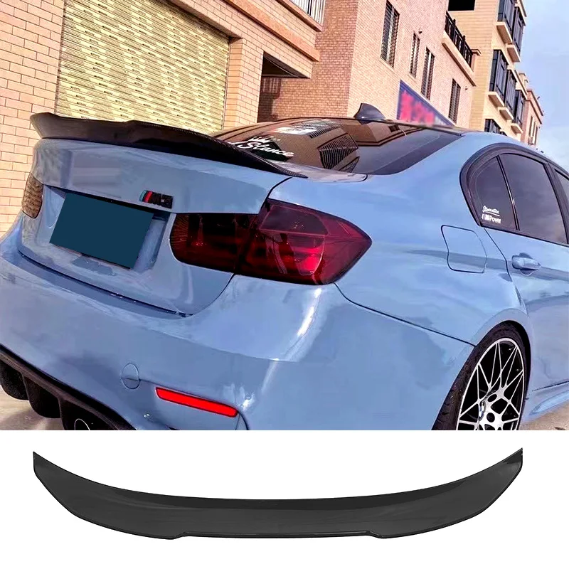 Black Spoiler for BMW F30 Carbon Paint Ducktail Wing 3 Series Sedan 2013-2018 Year Type PSM Rear Trunk Accessories