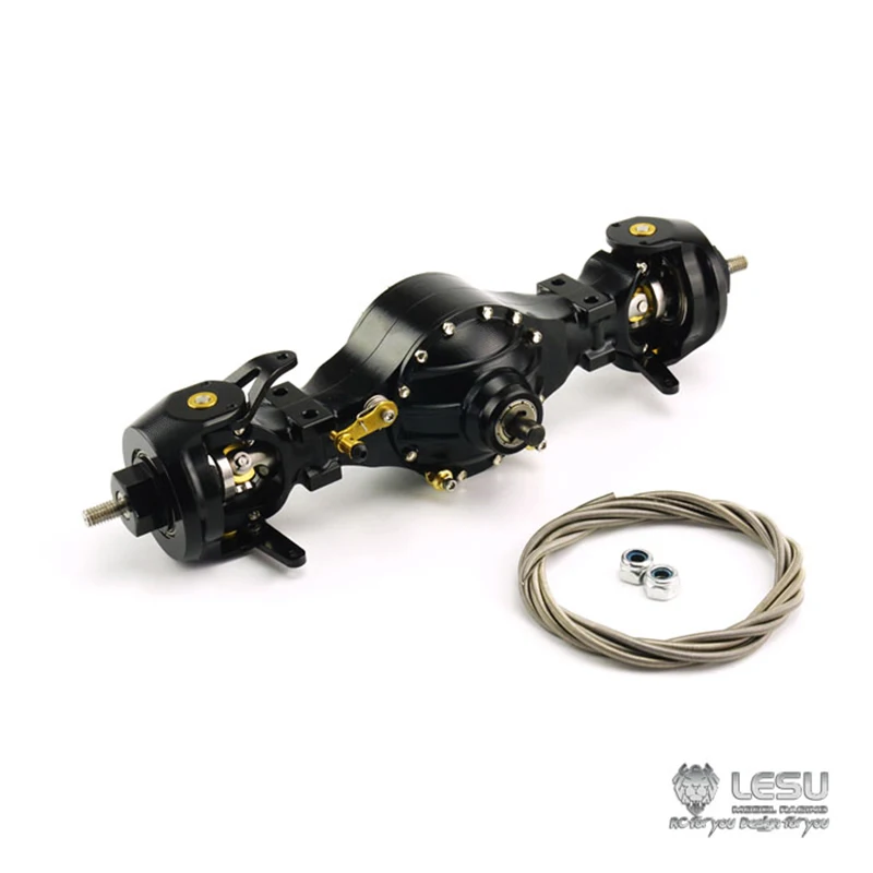 LESU 1/14 RC модель тягача металлические оси дифференциальные замки для 6X6 Tamiyay