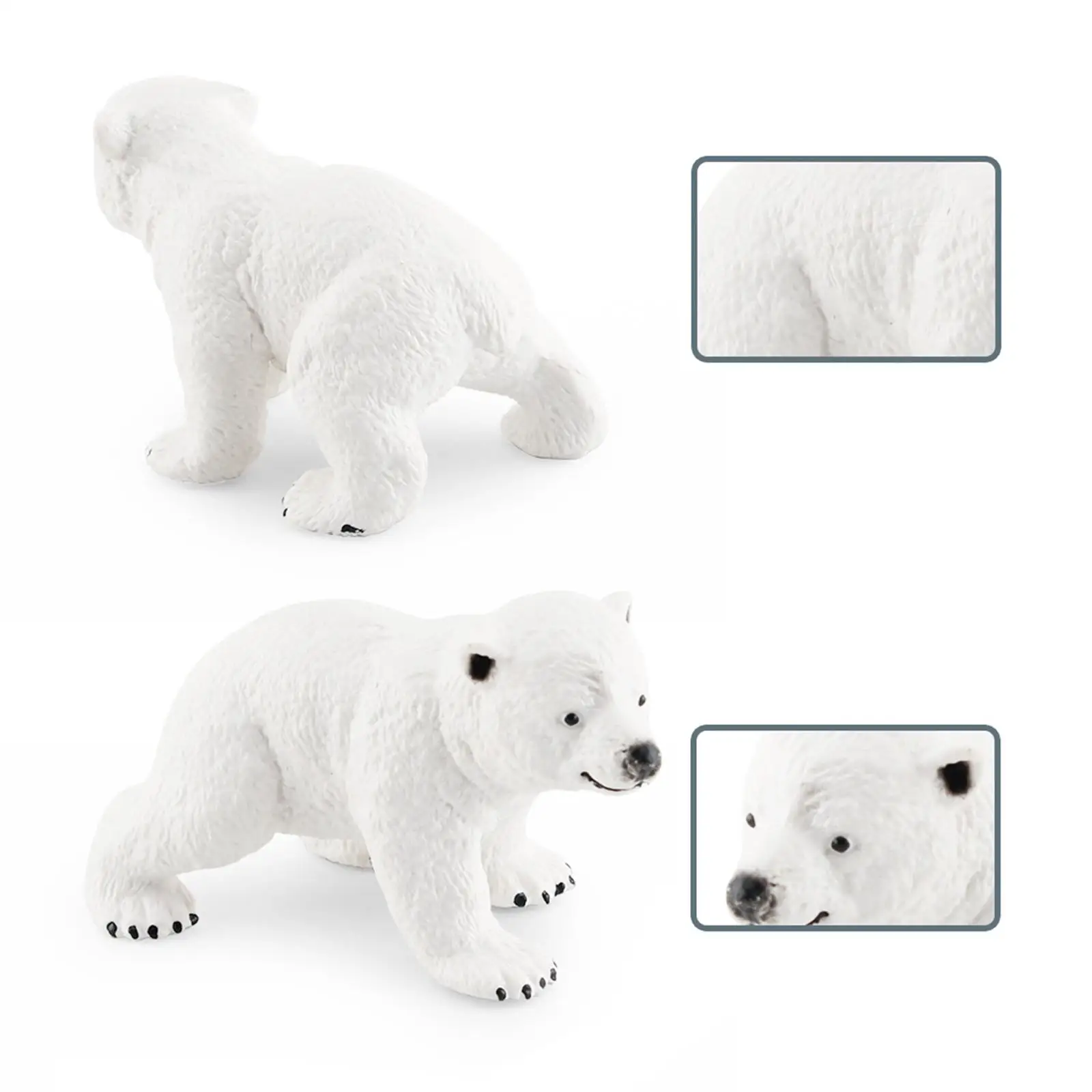 

5Pcs Realistic Bear Toys Figurines Set Arctic Animals Figurines for Diorama