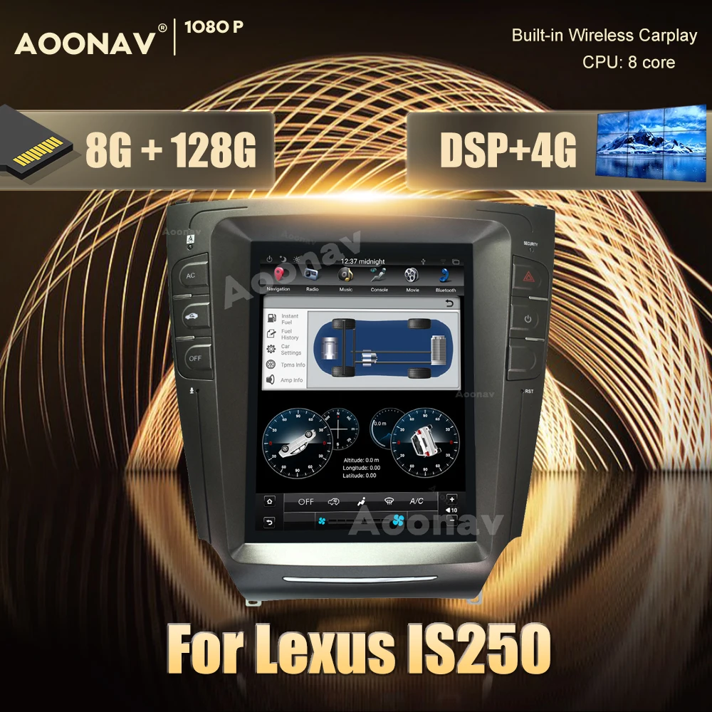 

128GB 2din Android car Radio For Lexus IS250 car stereo multimedia player head unit wireless carplay radio video Head Unit