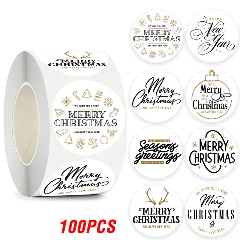 

Новогодние наклейки-снеговики