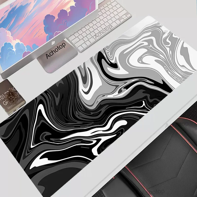 

Xxl Mouse Pad Gaming Computer Mousepad Gamer Desk Mat Black Strata Liquid Office Carpet Mause Pads PC Accessories Keyboard Mats