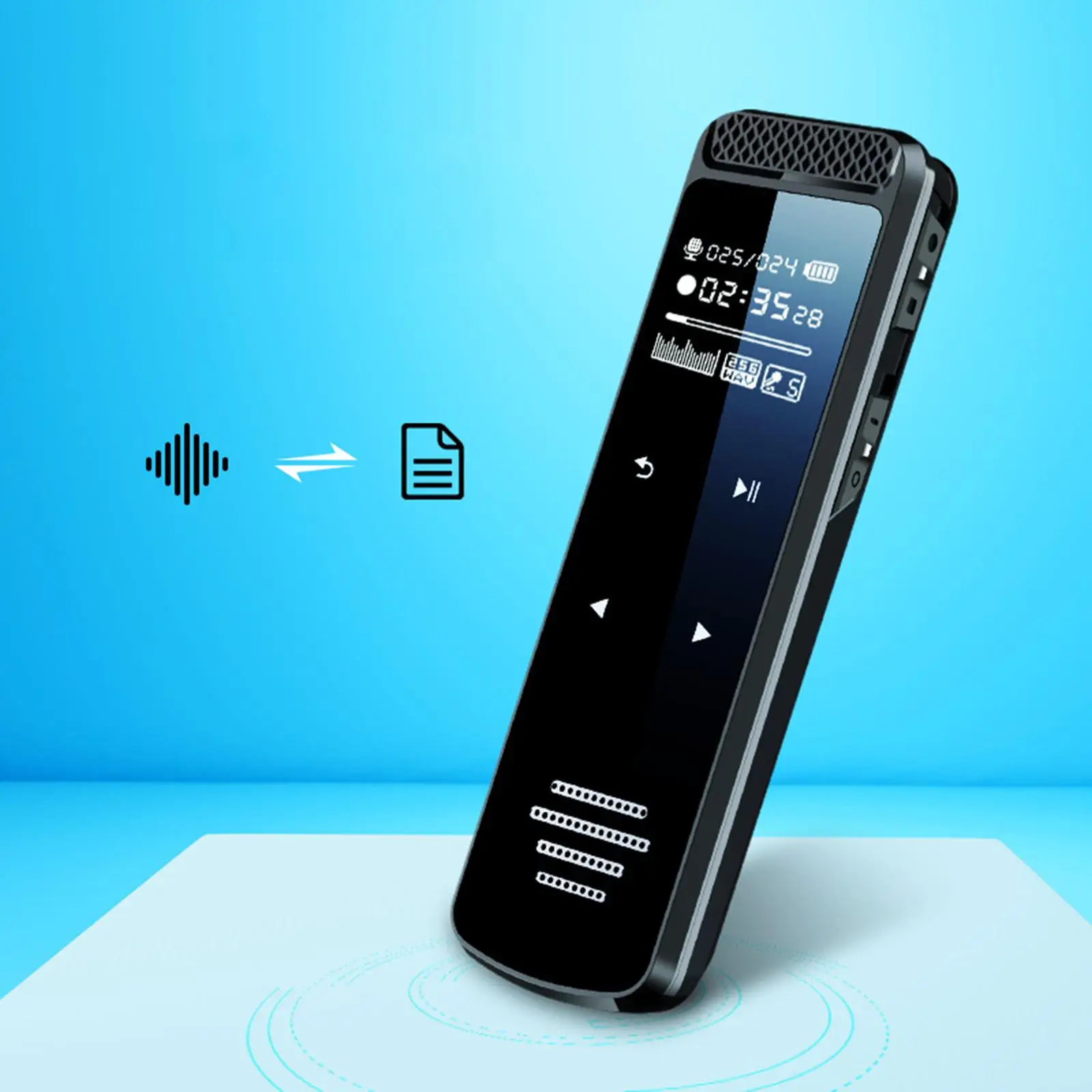 

Mini Digital Voice Recorder MP3 Player Voice Activated Black Dictaphone for Lecture Meetings Language Learning Audio Recording