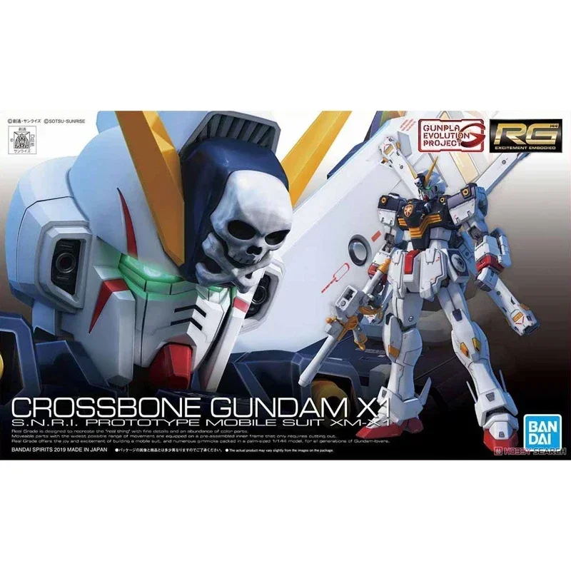 Фото Gundam BANDAI RG 31 1/144 X1 CROSS BONE игрушечные фигурки подарки для детей аниме сборка экшн-меха оригинальный продукт №2