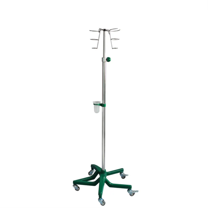 

EU-IV535 Hospital Medical Infusion Stand Stainless Steel Collapsible Save Space IV Pole IV Drip Stand with bottle rack