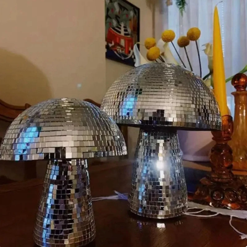 Дискотека в форме гриба зеркальный шар украшение для спальни эстетический ретро