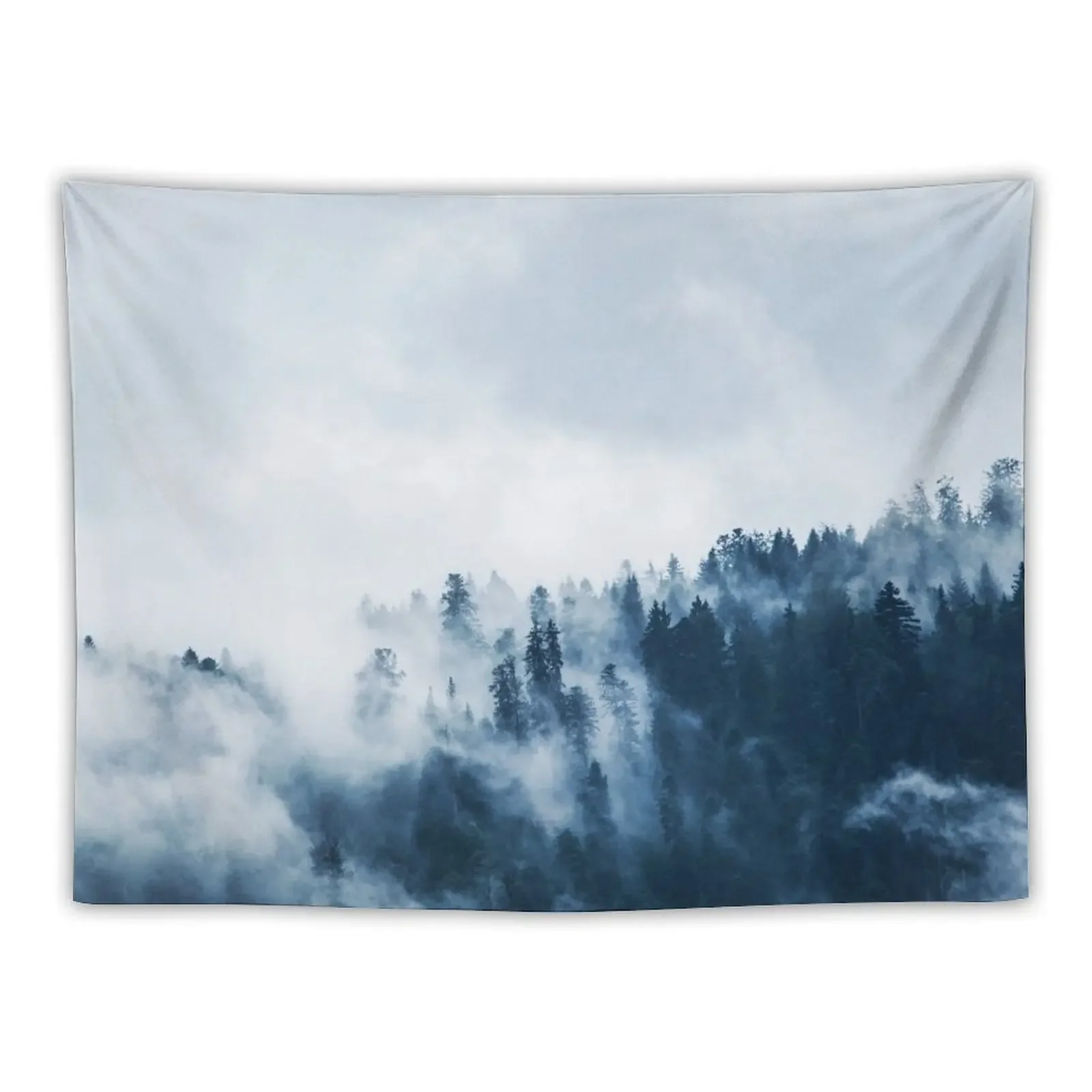 Матовый зимний лесной гобелен подвесной настенный декор для фотографий