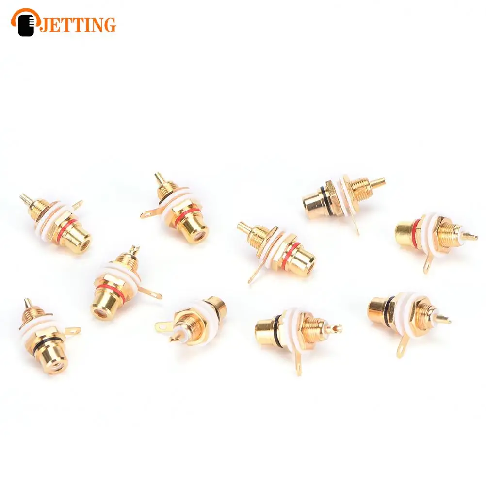 

10 шт., позолоченные штекеры для аудиоразъема