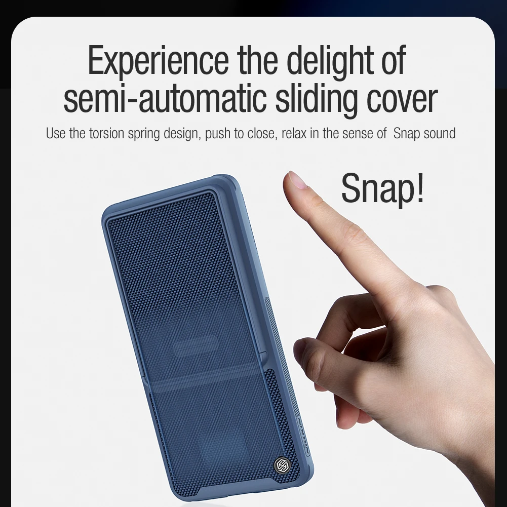 Nillkin Textured S Case for Huawei Mate 50 Pro, TPU+PC Upgraded Camera Semi-automatic Sliding Cover Design Back Cover