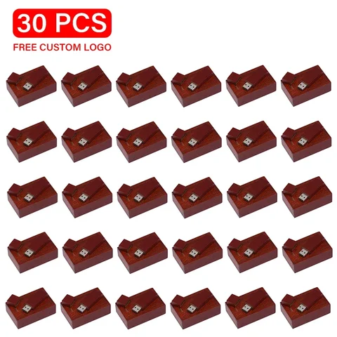 JASTER 30 шт./лот деревянные флэш-накопители USB 2.0 128 ГБ бесплатный логотип 64 ГБ флэш-накопитель с коробкой Memory Stick 32 ГБ 16 ГБ бизнес-подарок U-диск