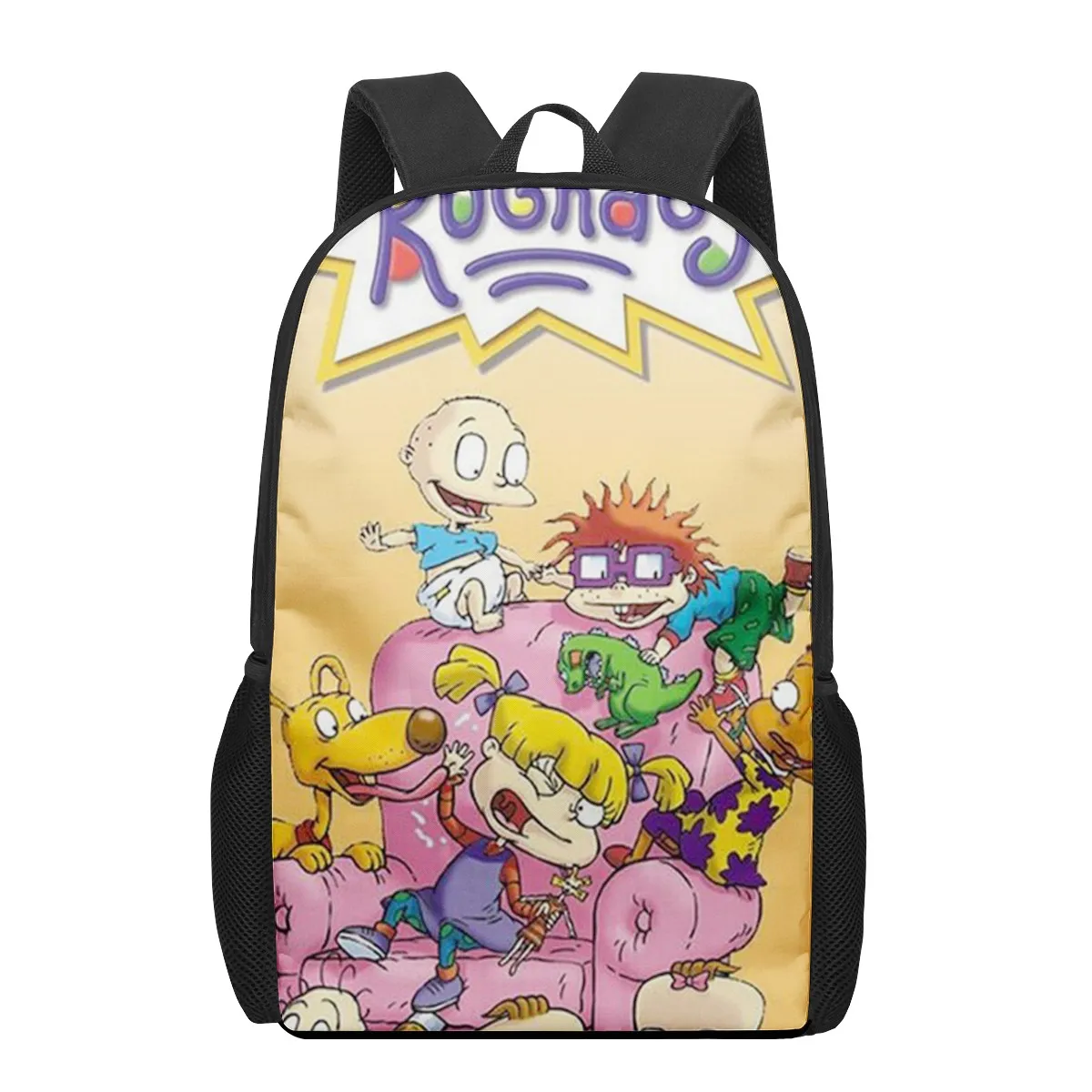 cartoon-Rugrat-funny School Bags For Boys Girls 3D Print School Backpacks Kids Bag Kindergarten Backpack Men Child Bookbag Mochi