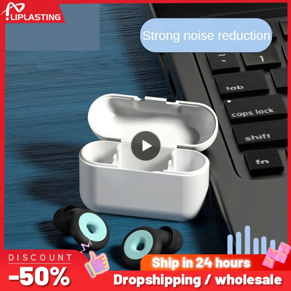 

Silicone Earplugs Work Anti-noise Special Silent Ear Plugs Sleep Noise Reduction Sound Insulation Swimming Boxed Soft Earplugs