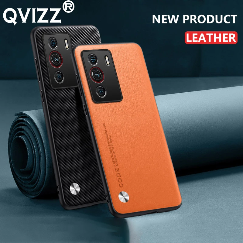 

Leather Case for ZTE nubia Z40 Pro NX701J Luxury Carbon Fiber Ultra-thin Shockproof Soft Edges Hard Phone Cover ZTEnubiaZ40Pro