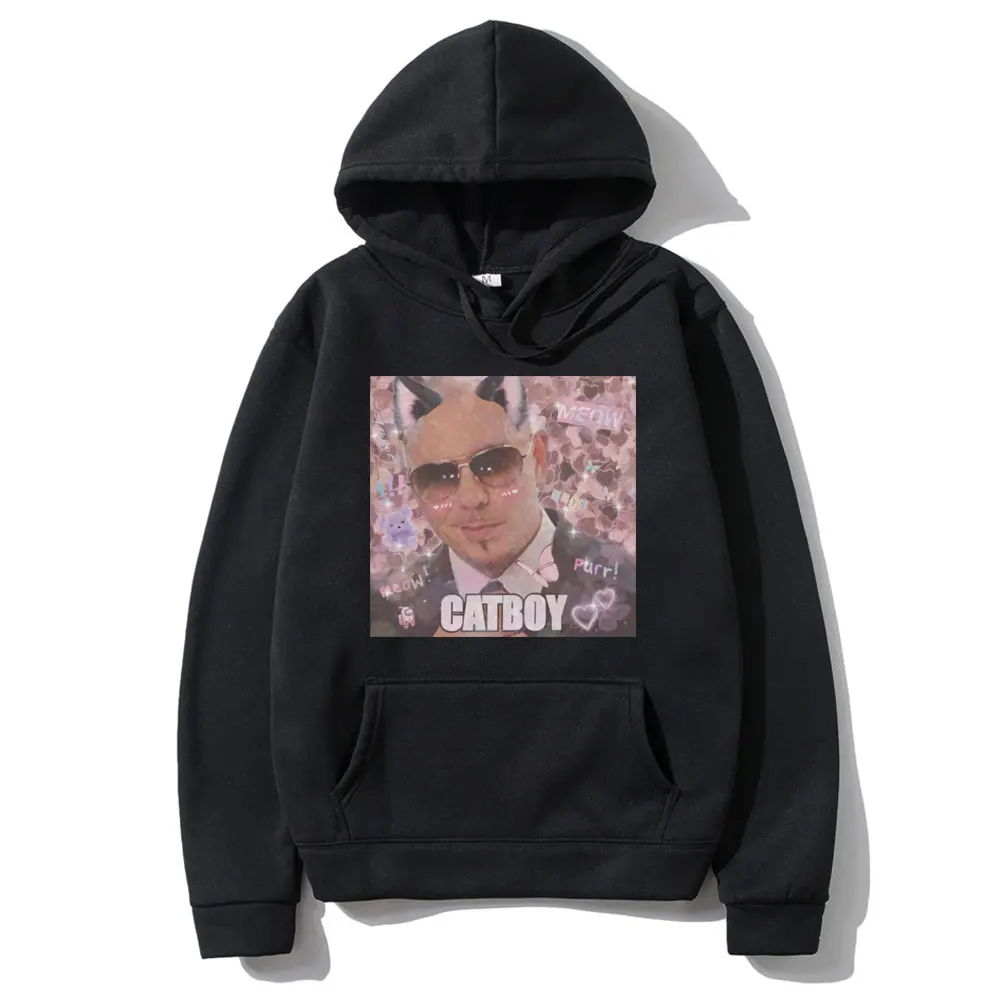

Mr. Worldwide Catboy Print Unisex Hoodie Funny Face Vintage Hoodies Sweatshirt Fashion Long Sleeves Sweatshirts Male Streetwear