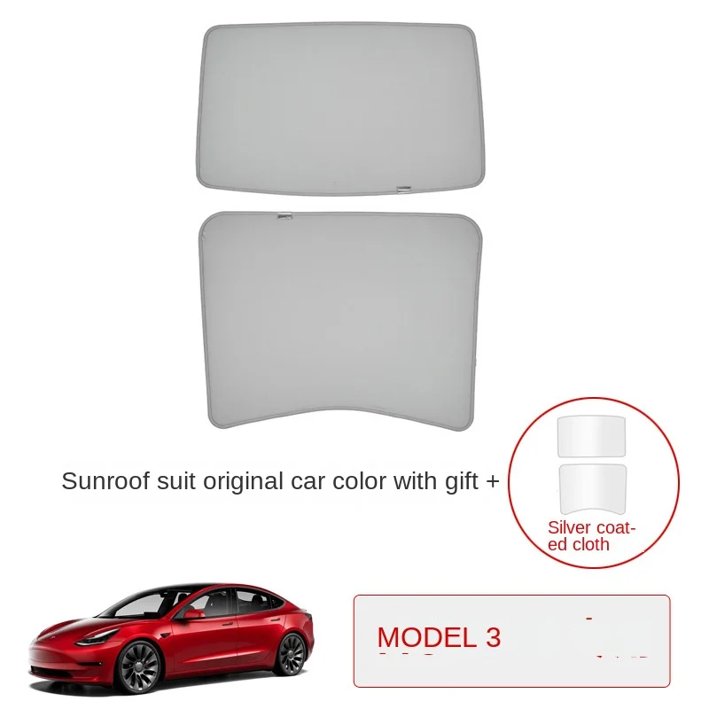 

For Tesla Model 3 front Rear Sunroof Windshield Skylight Shading Net Upgrade Sun Shades Glass Roof Sunshade Car accessories
