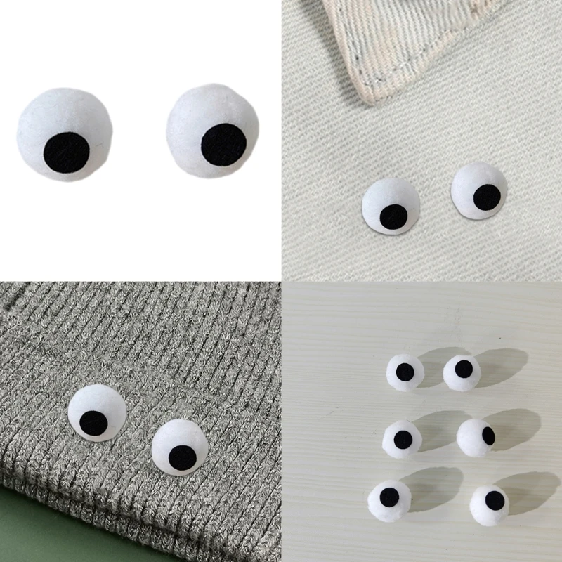 

Plush Eyeball Shape Hairpin Decoration 20pcs Patches for Hair Clip Bags