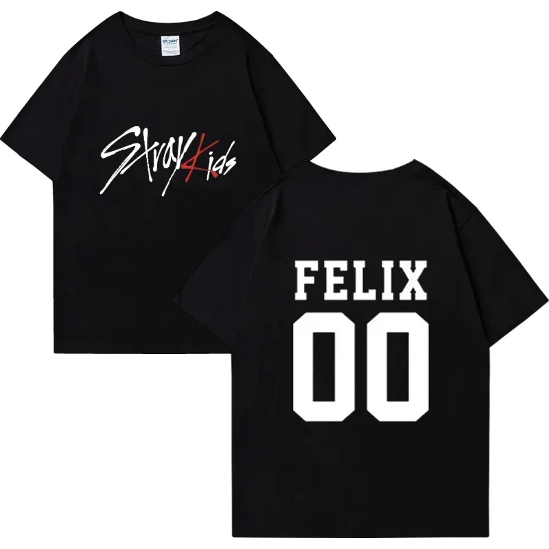 Trend Kpop Stray Kids T Shirt SKZ Men Women Cotton T-shirt Straykids Seungmin FELIX HYUNJIN JEONGIN MINHO harajuku clothing