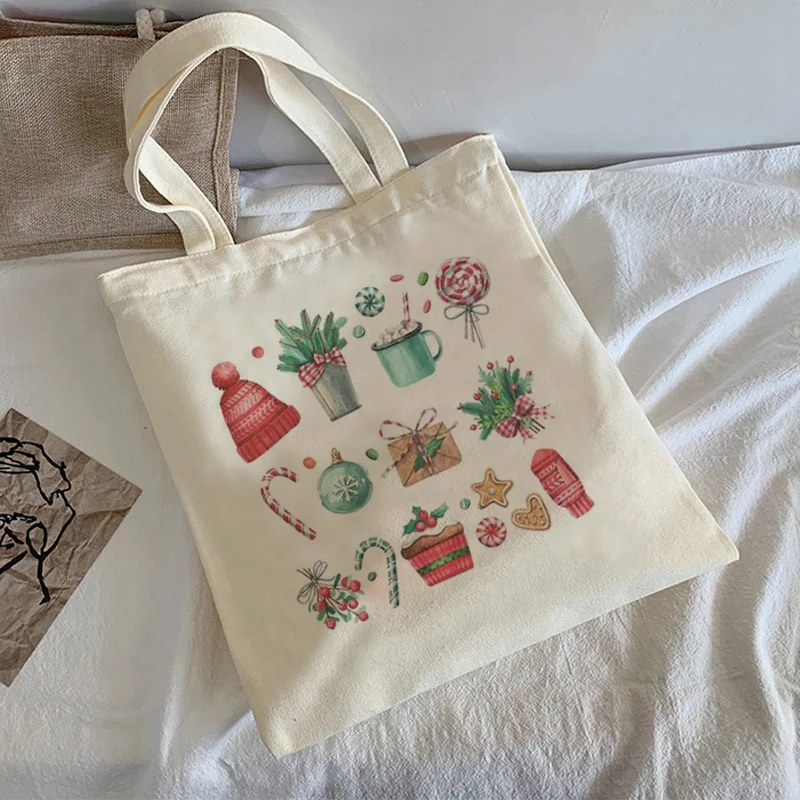 

Модная универсальная многоразовая холщовая женская сумка-тоут с мультяшным принтом, Женская Экологически чистая дорожная сумка-шоппер на ...