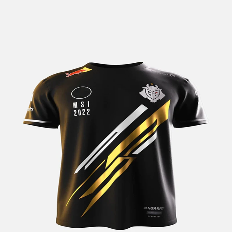 2022 new men's team sports jersey, lol dota european team g2 msi e-sports t-shirt, 3D printing oversized