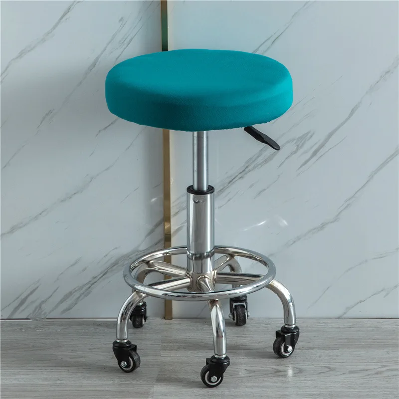 

New Fashion Round Chair Cover Spandex Bar Stool Cover Elastic Seat Covers Home Chair Simple Stretch Chair Slipcover Solid Colors