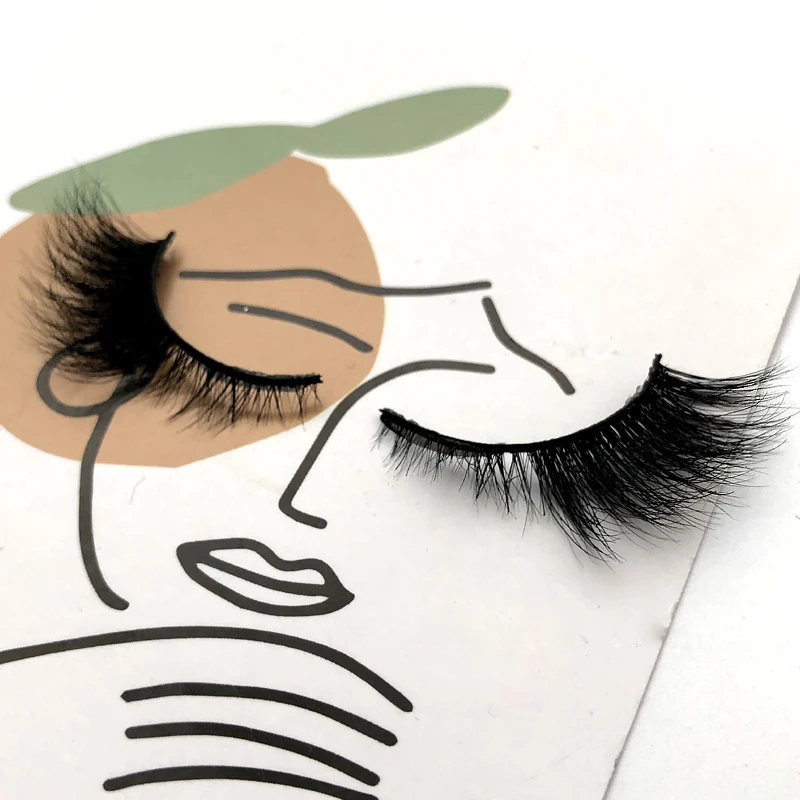 Реалистичные 3D норковые ресницы Buzzme с крыльями толстые полноразмерные Cateye без