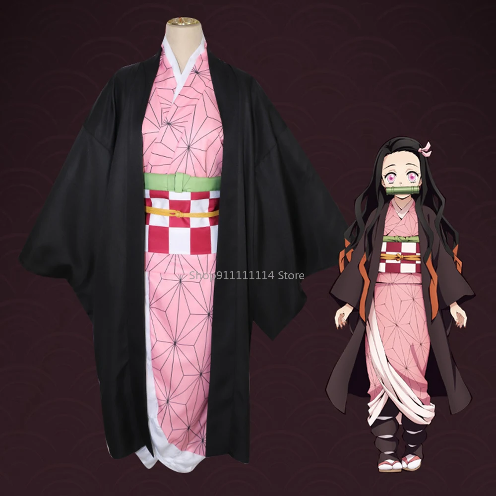 

Anime Demon Slayer Costumes Haori Suit Kimetsu Yaiba Cosplay Agatsuma Zenitsu Tanjirou Kochou Shinobu Clock Coat Cloak Suit Gift