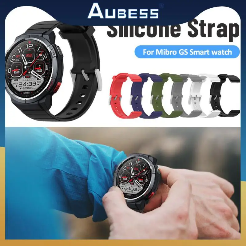 

White Replacement Bracelet For Mibro Gs High Quality For Mibro Gs Smart Watch Strap Elegant Waterproof Wristband Silicone