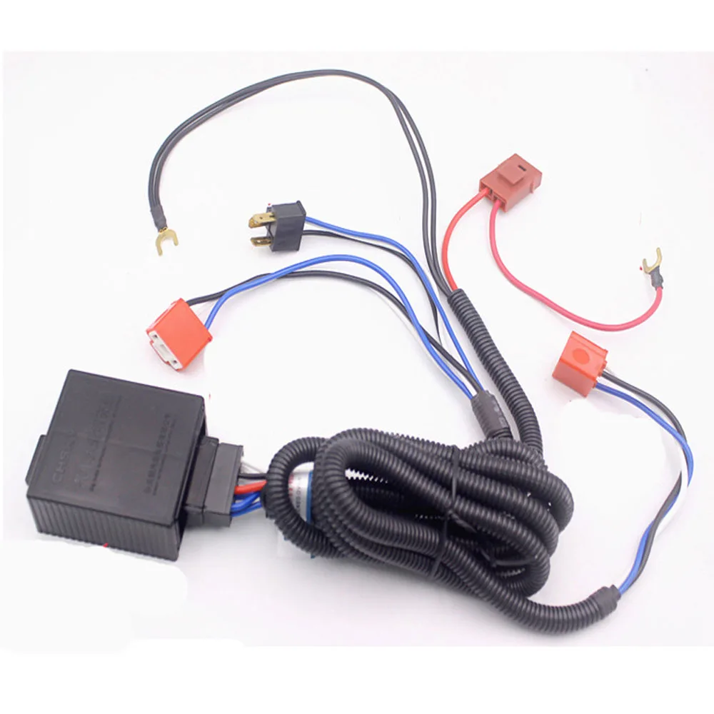 

12V/24V Car Modification Line 2 Lights Vehicle headlight Brightening Wire Harness Light Strengthening Line
