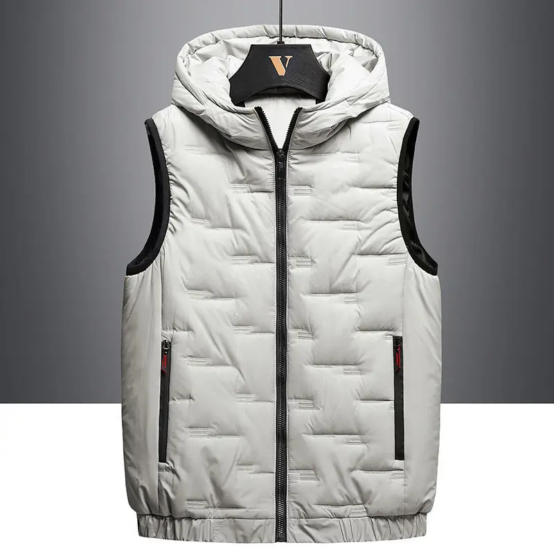 

Brand Vest 2022 New Mens Winter Vest Down Cotton Vests Men Casual Waistcoat Sleeveless Jackets Male Hooded Veste Homme 8XL E777