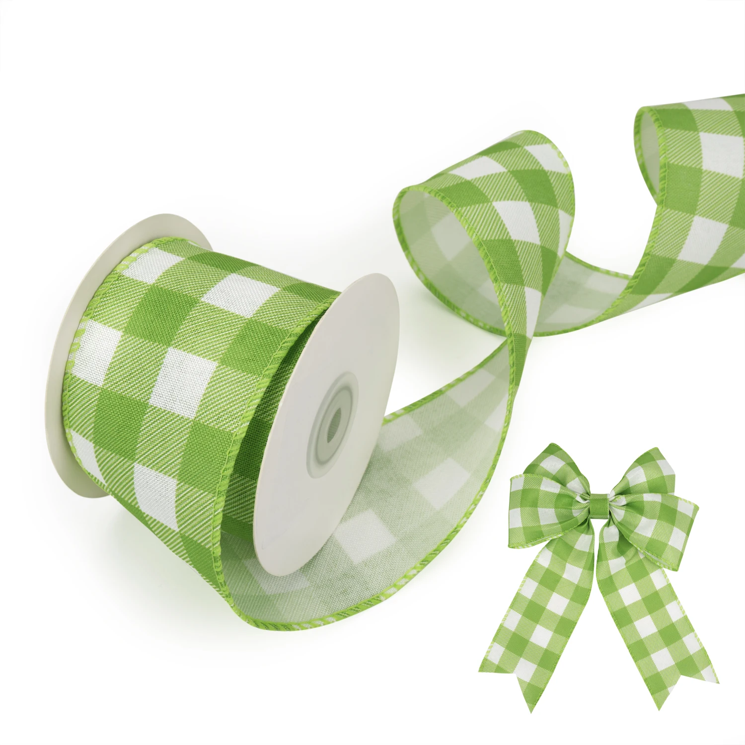 100% полиэстер Kletchataya Provodnaya Lenta 2 5 дюйма x 10 ярдов для рождественских подарков