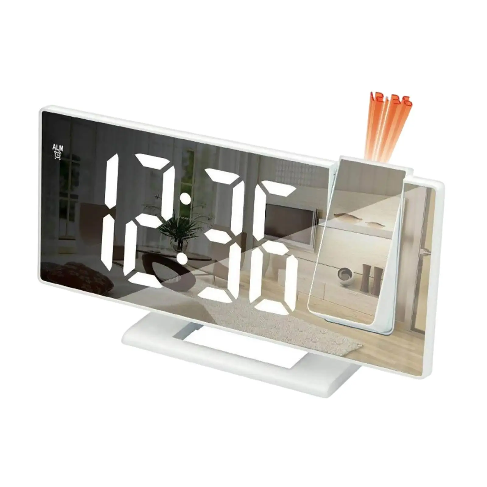 

Digital 180° Projection Alarm Clock USB 5 Min Snooze Easy to Use for Heavy Sleeper