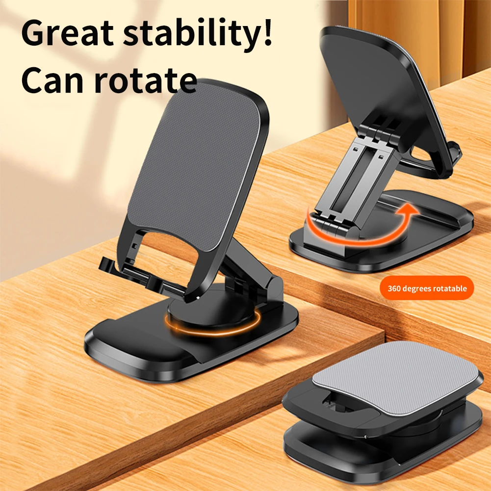 

360° Rotatable Phone Holder With Non-Slip Base Portable Practical Tablet Holder For Bedroom Bedside