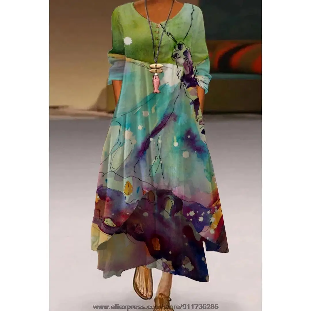 Женское платье-миди с цветочным принтом желтое вечернее для пляжа лето 2021 |