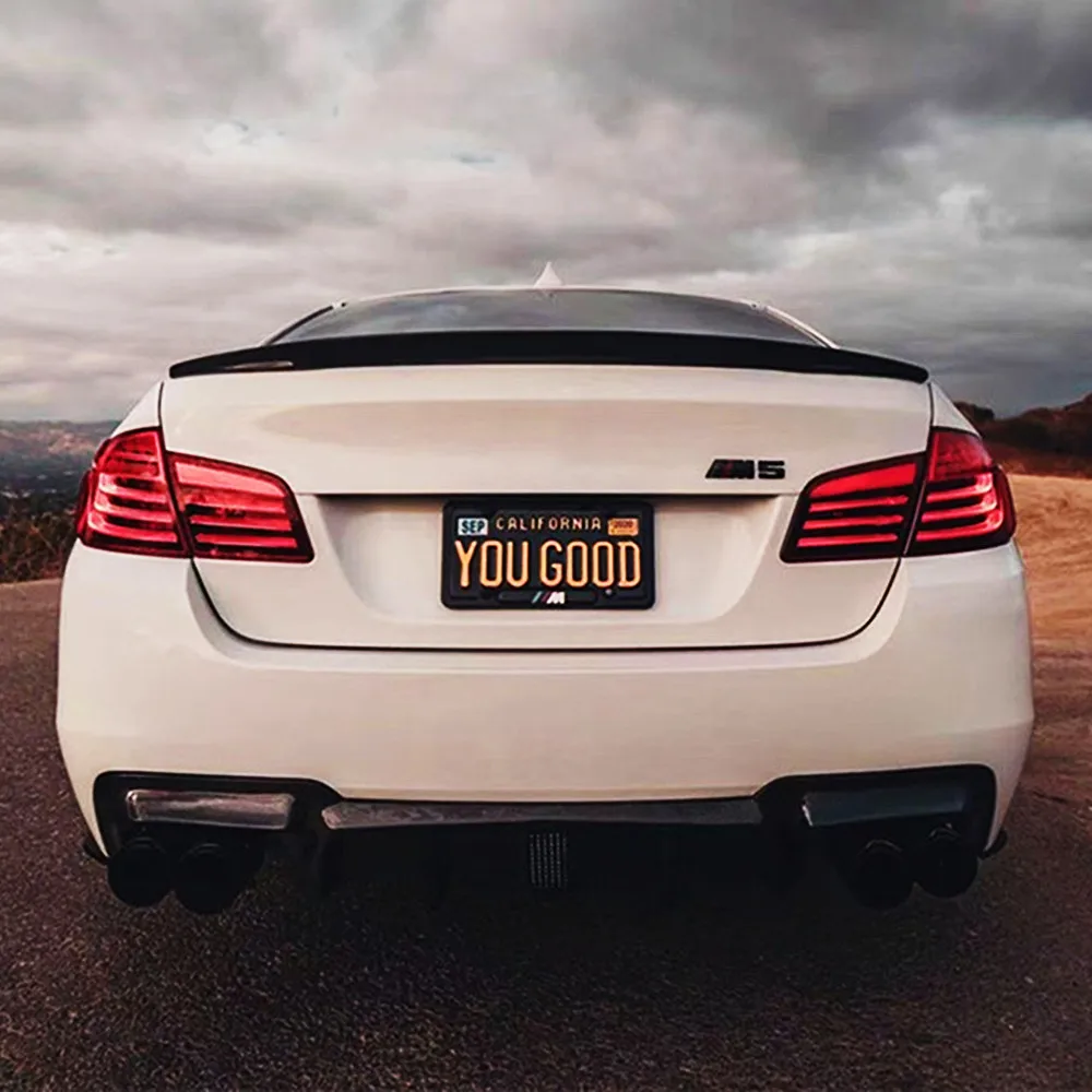 Фото Для BMW 5 серии F10 F18 M5 520i 525i 528i 535i 530i 2010-2017 MP M4 PSM Стиль задней крышки багажника Спойлер Крылья Автомобильные аксессуары Часть №3