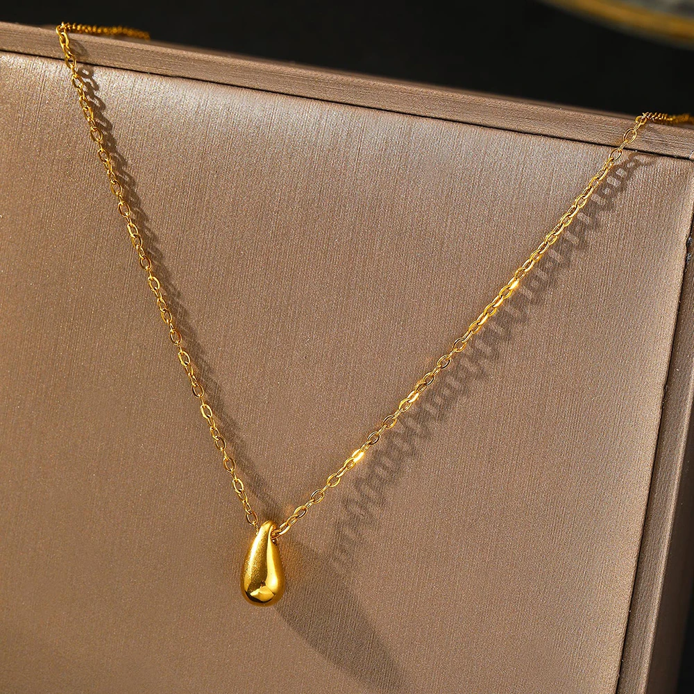 Ожерелья из нержавеющей стали Минималистичная маленькая подвесная цепочка в