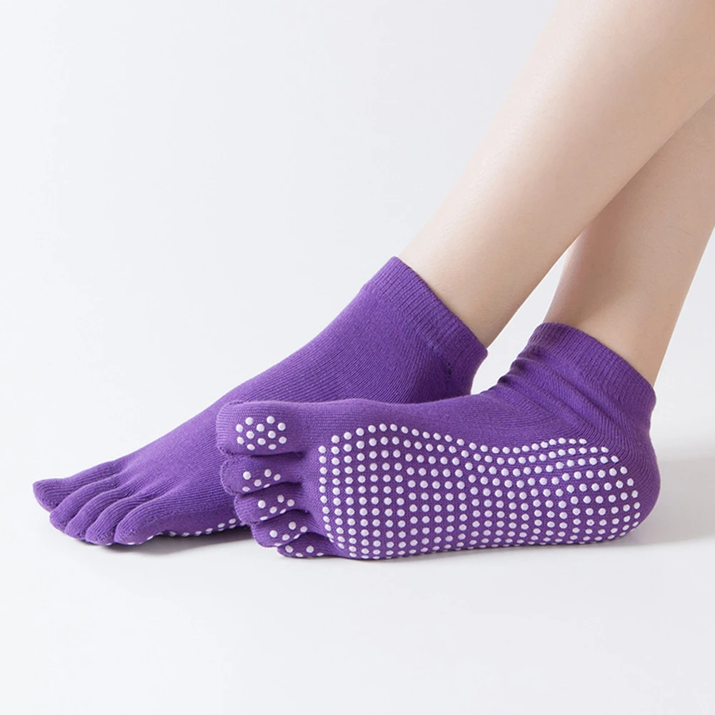 

Anti Slip Women Yoga Toe Socks Breathable Ladies Dance Sports Blister Prevention Five-toed Running Pilates Socks Fitness