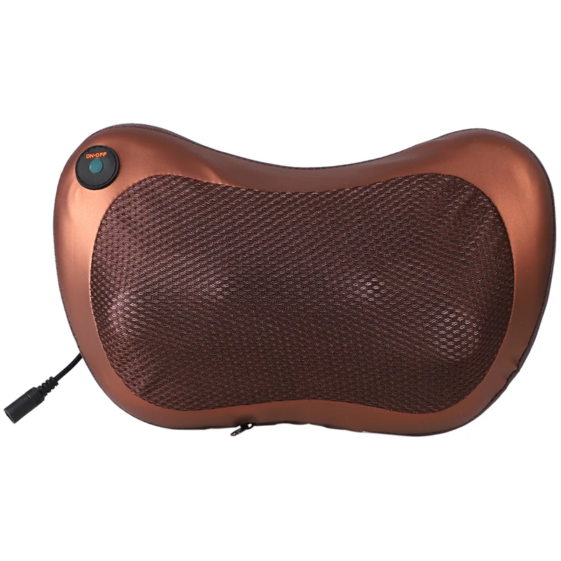 

Roller Massage Pillow For Neck Chair Infrared Heating Kneading Neck Shoulder Car Shiatsu Massage And Relaxation Eu Plug