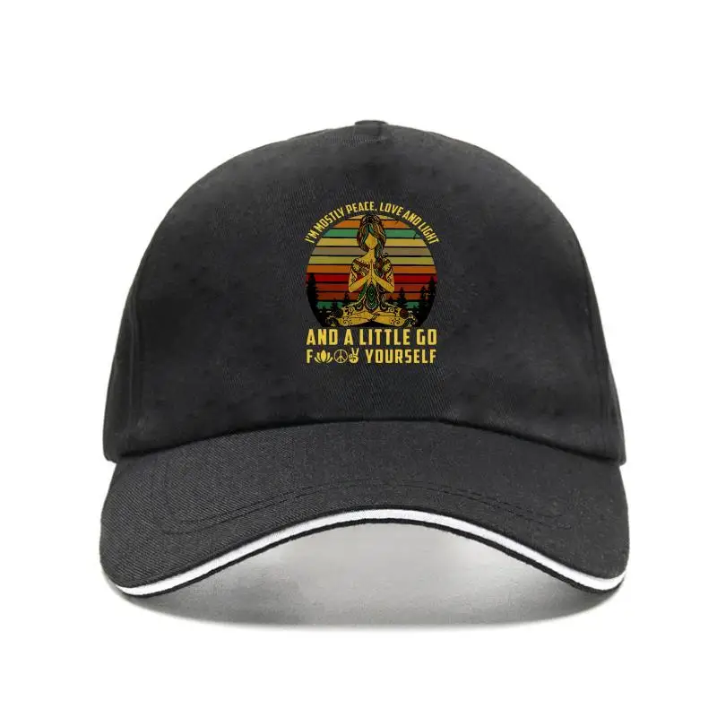 

New cap hatYoga I' oty Peace ove and ight and A itte Go Youref Retro uer 100% Cotton Print en O-Neck Caua T Baseball Cap