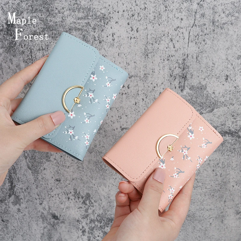Women's Wallet  Luxury Ladies Girl Flower Design Money Pocket Card Holder Female Clutch Bag Coin Purse