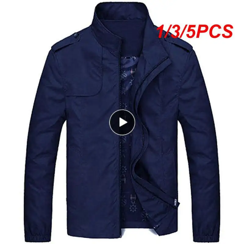

1/3/5PCS Men Business Brand Clothing Mens Jackets and Coats Outdoors Clothes Casual Mens Outerwear Male Coat Bomber