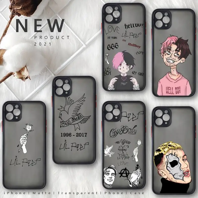 

Lil Peep Hellboy Love Phone Case For iphone 13 12 11 8 7 plus mini x xs xr pro max matte transparent cover