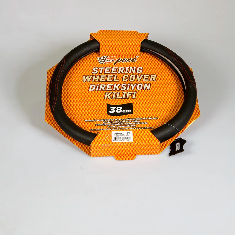 

Чехол для руля Space 38 см, черный/красный, Прошитый/фотографический